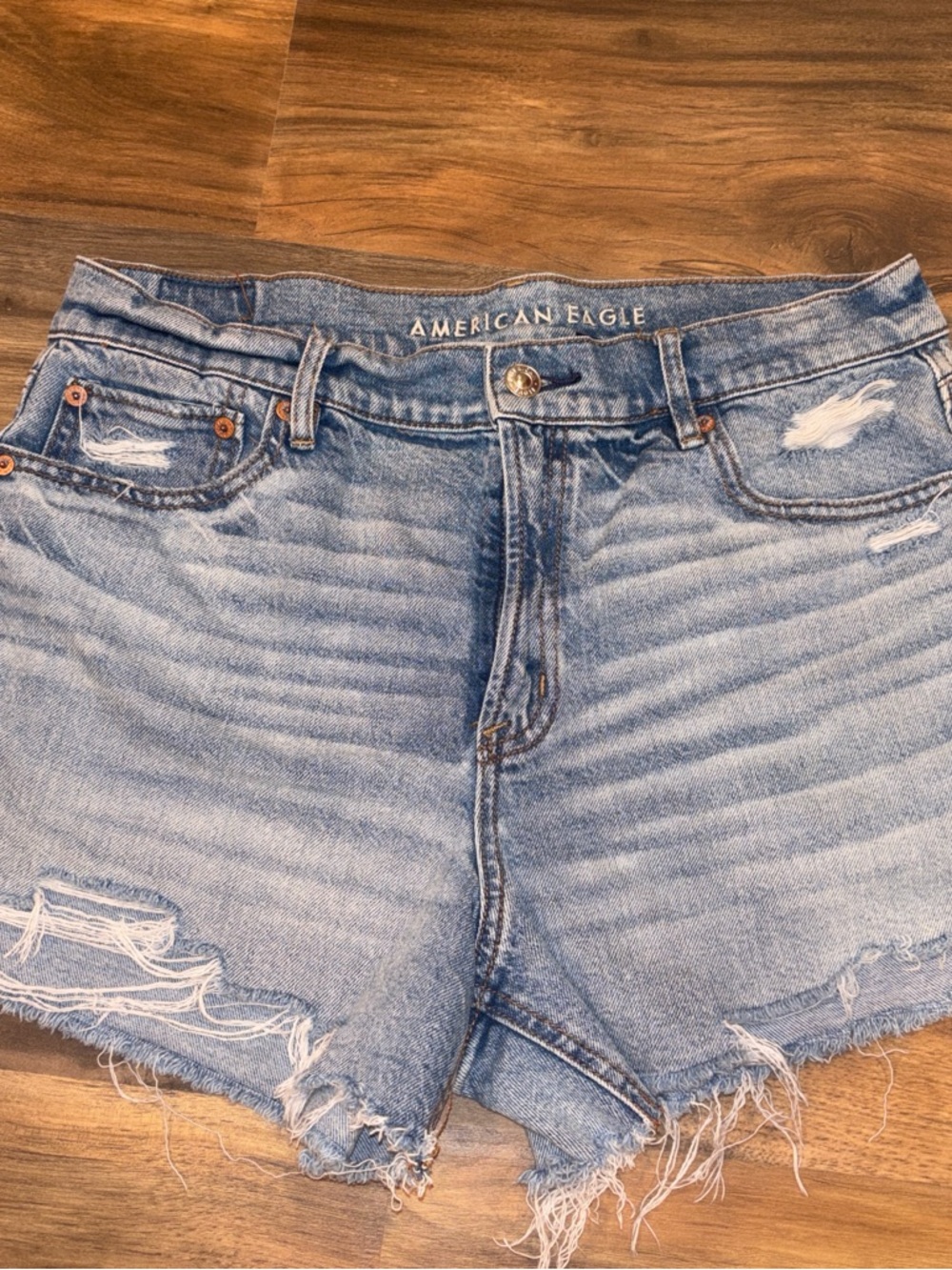 American Eagle Light Wash Denim Shorts